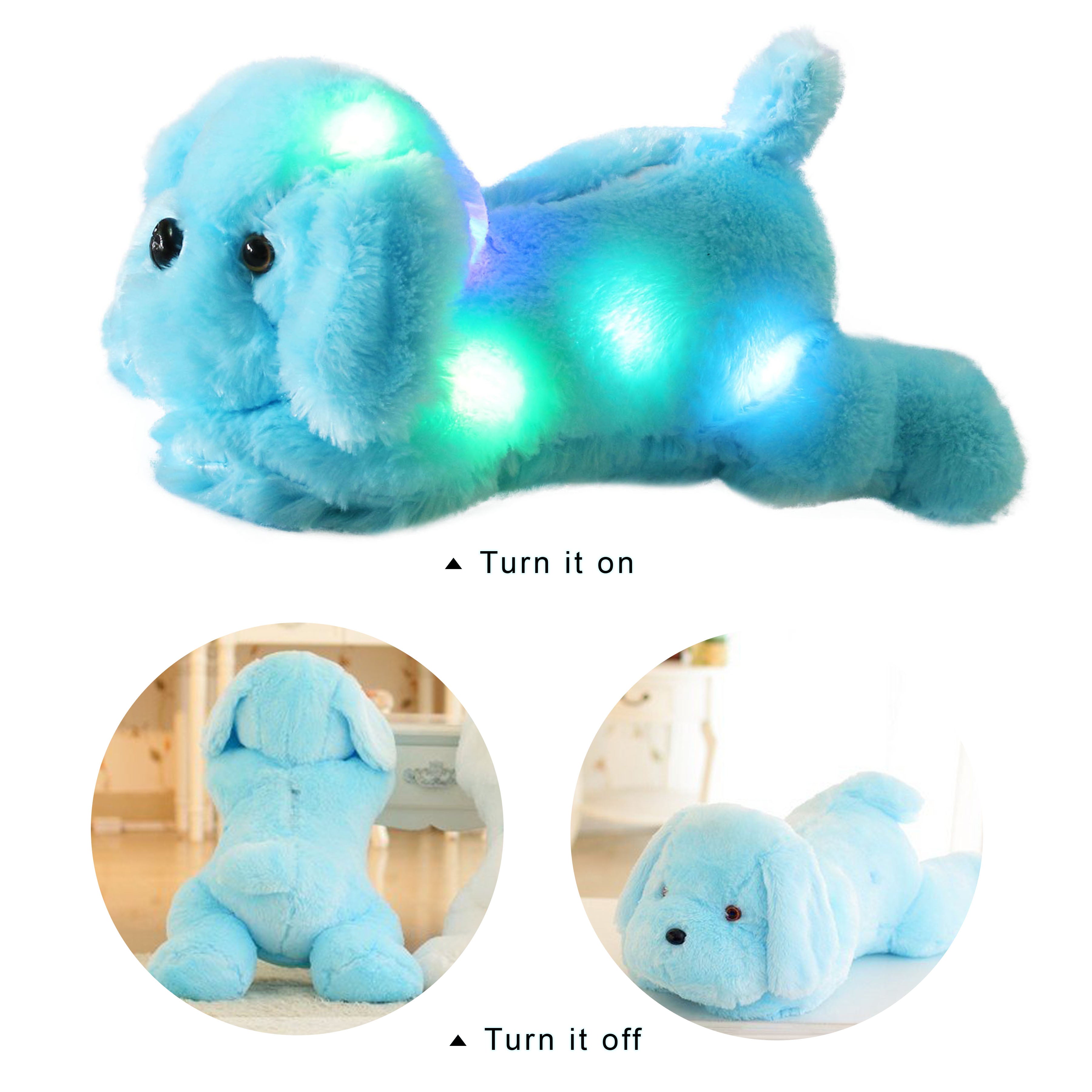 night light up puppy LED stuffed dogs, 18-Inch | Bstaofy - Glow Guards