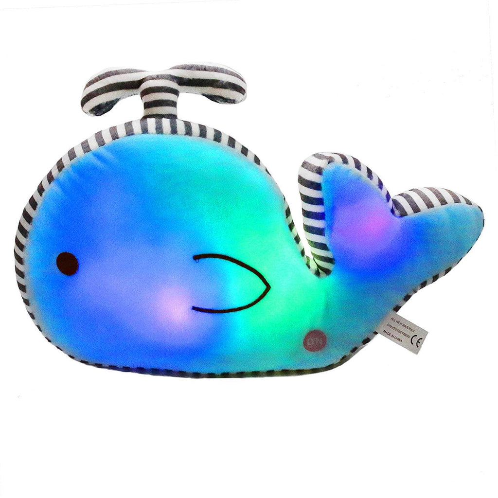 LED plush whale toy stuffed cushion, 14'' | Bstaofy - Glow Guards