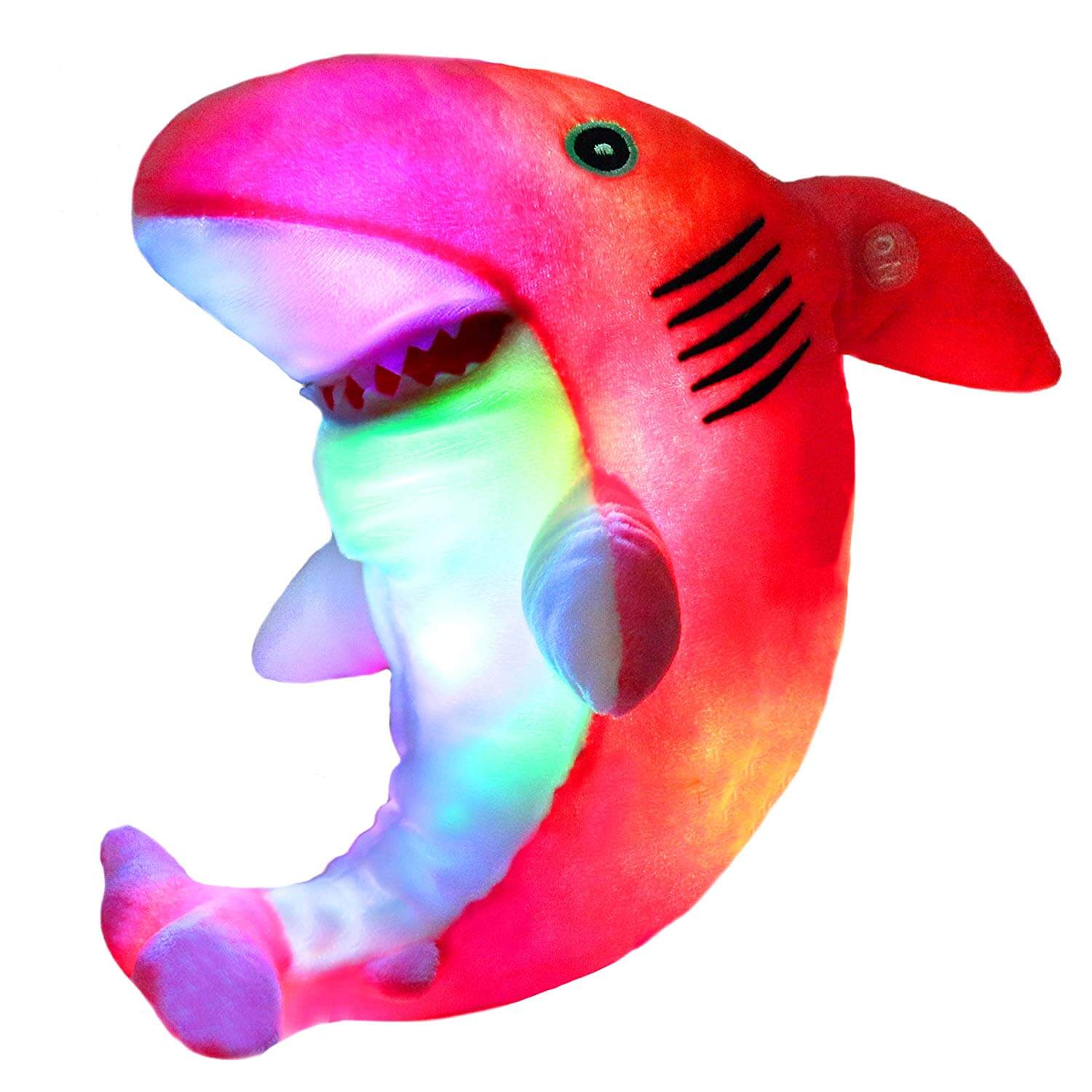 LED stuffed light up shark plush toy, 10'' | Bstaofy - Glow Guards