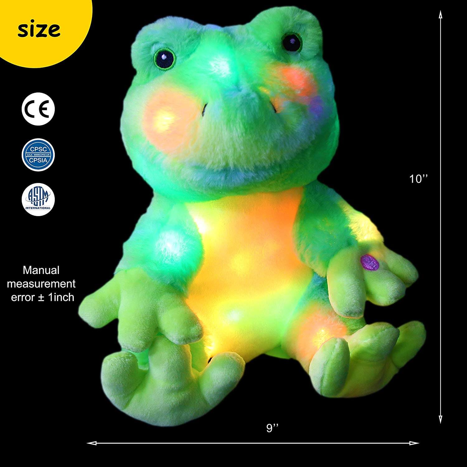 Bstaofy Glow Frog Plush Night Light Stuffed Animal