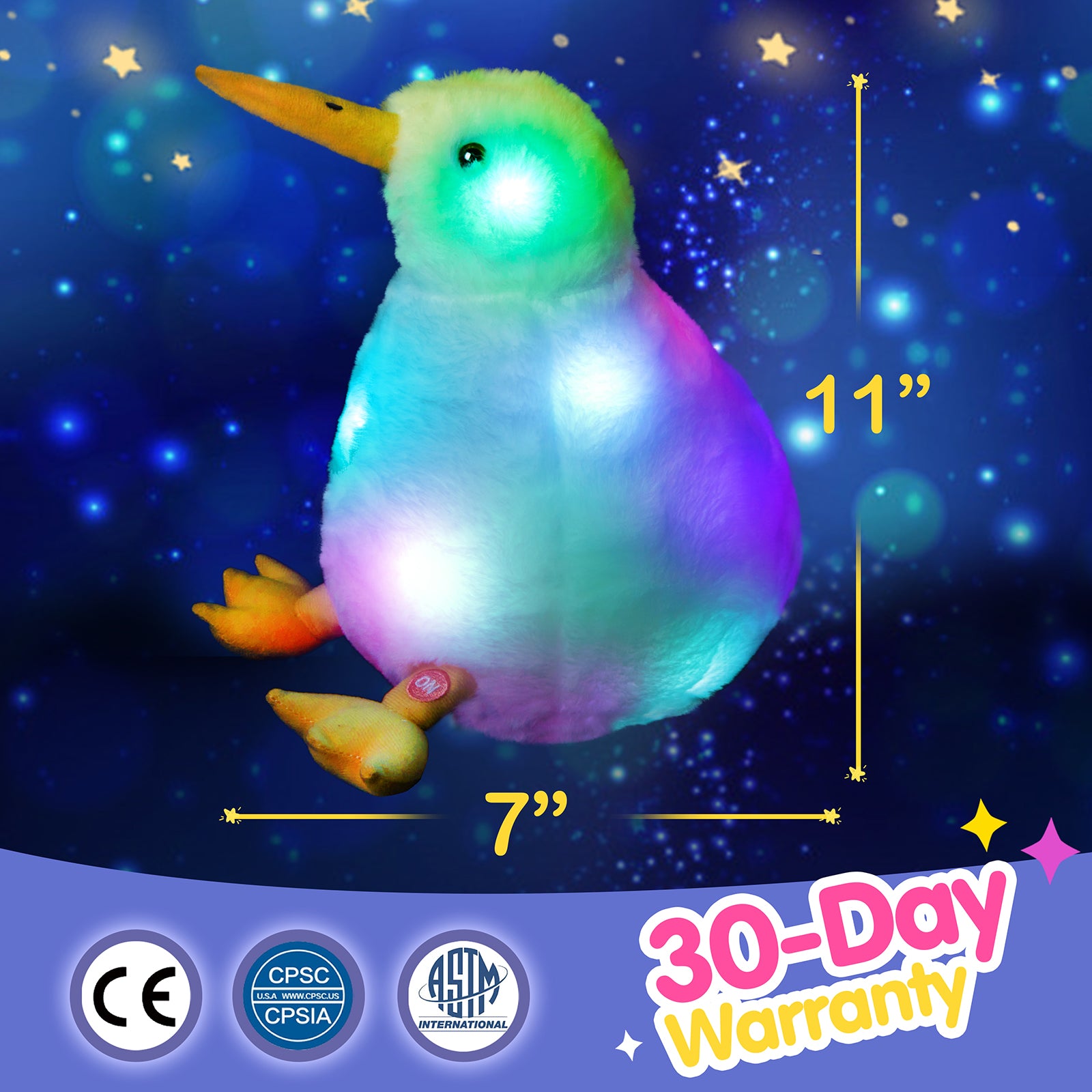 BSTAOFY Birds Stuffed Animal Kiwi Plush Toys - Glow Guards