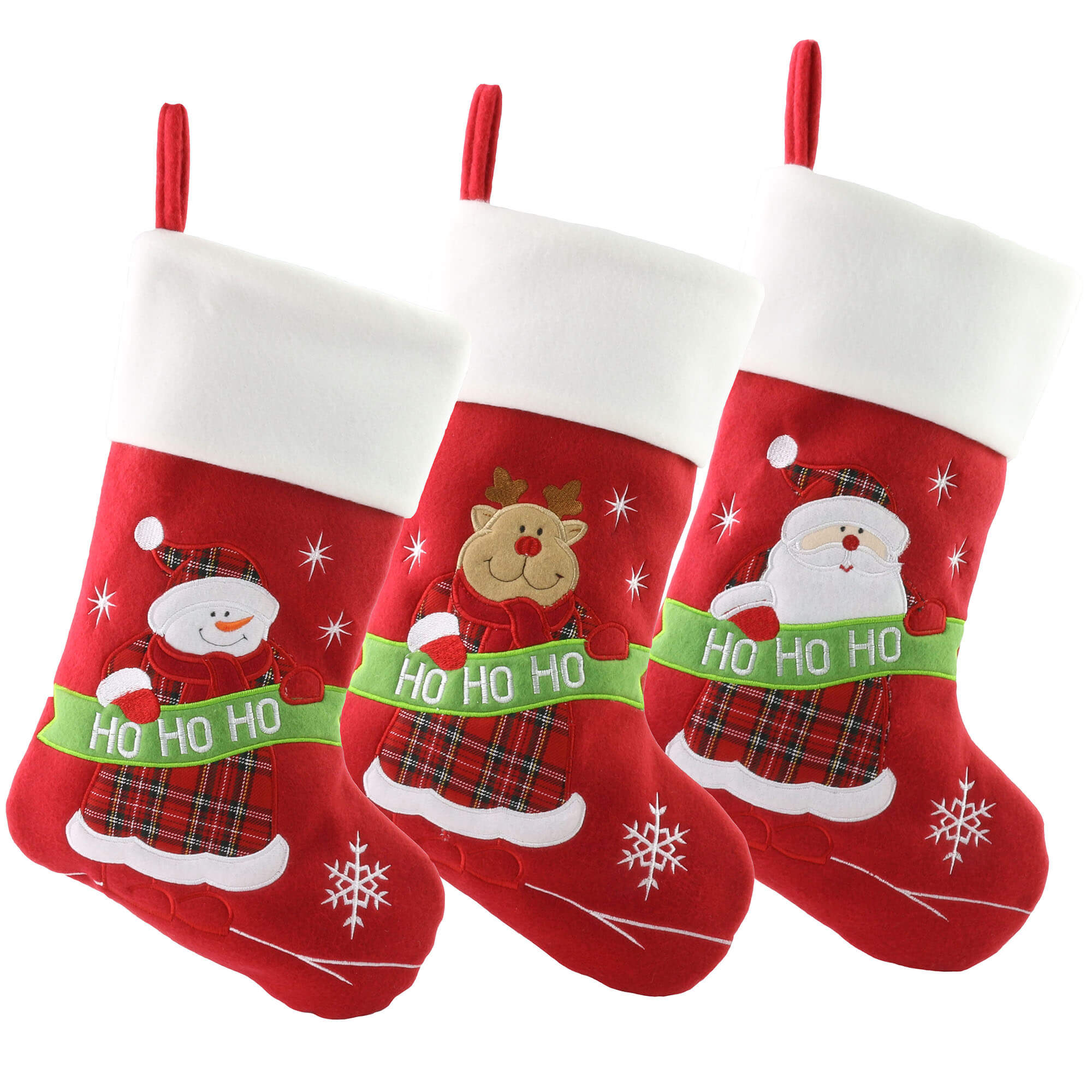18'' Christmas stockings family set, 4 styles | Bstaofy - Glow Guards