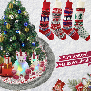 22’’ stretchable knit Christmas stockings handmade decoration| Bstaofy - Glow Guards