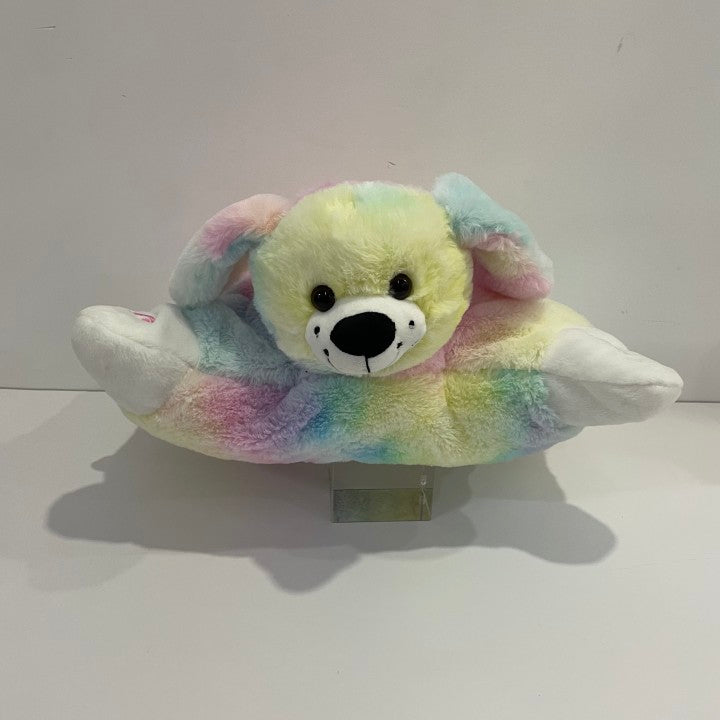 Rainbow Dog Stuffed Animal Pillow Cute Plush Soft Lovely Colorful Toy Bedtime Doll Sofa Decoration Festivals Birthday Gifts, 16"