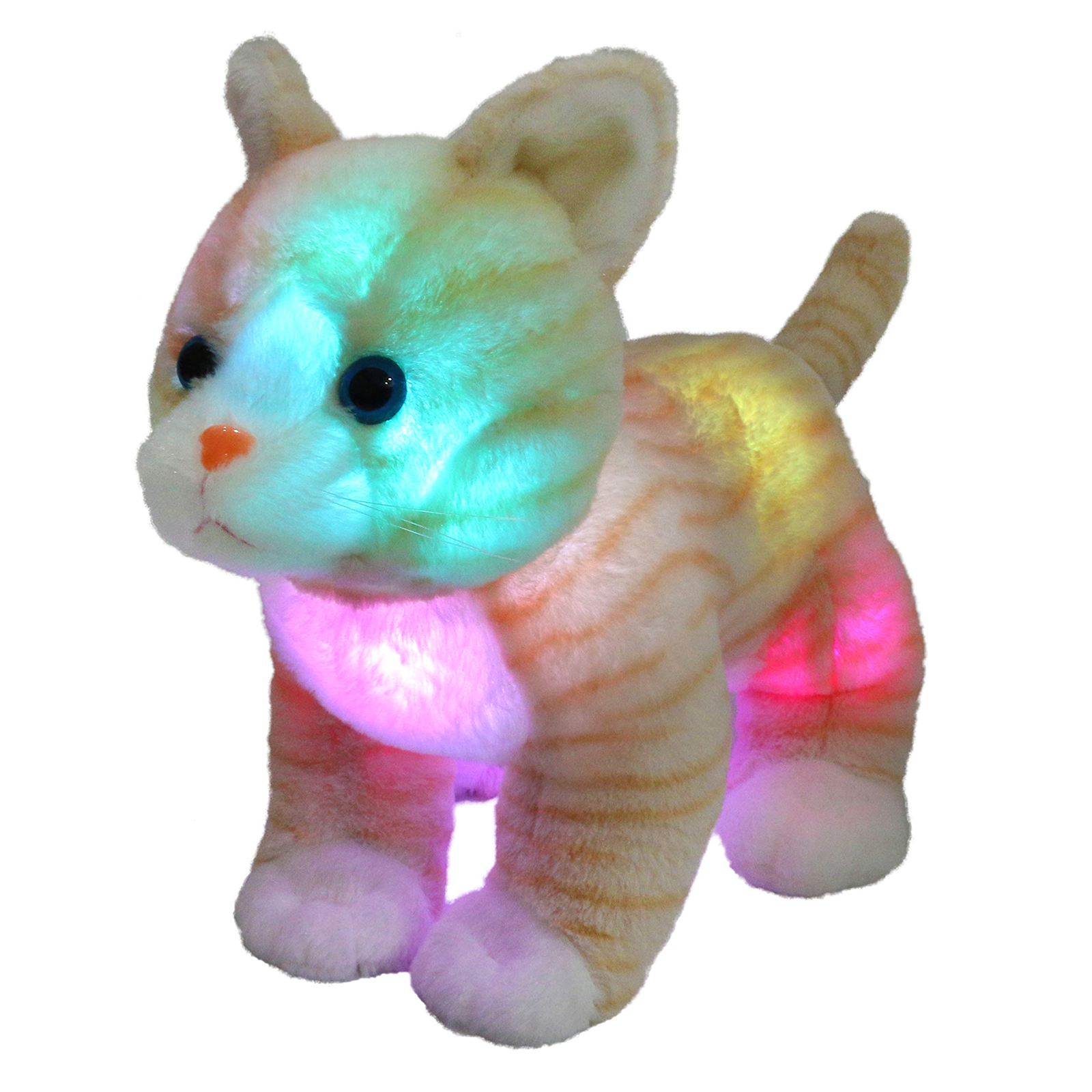 Glow Guards 14’’ Light up Realistic Stuffed Cat Soft Plush Toy - Glow Guards