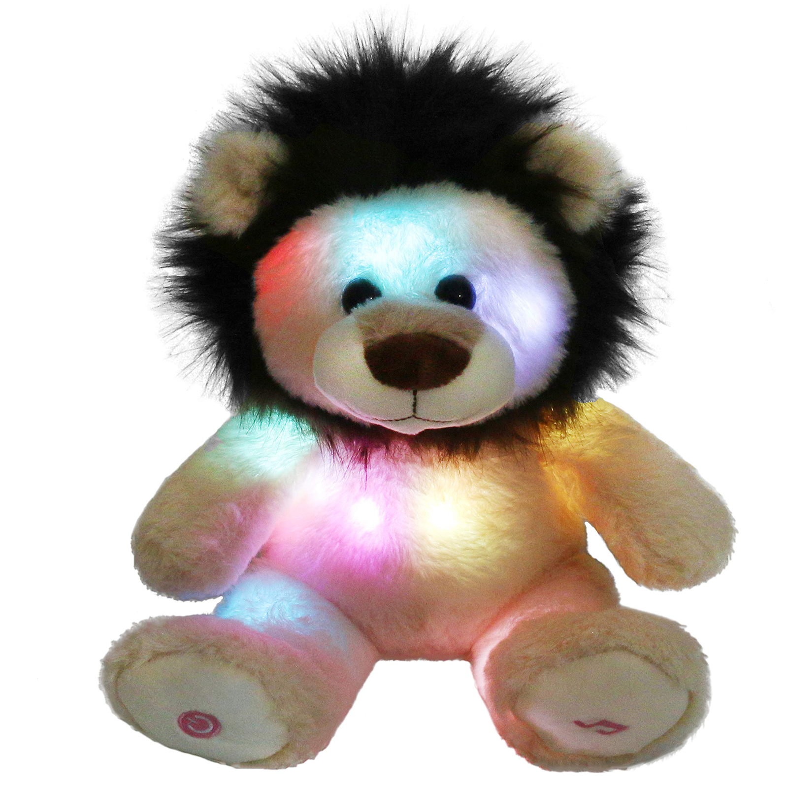 Glow Guards 10’’ Light up Stuffed Lion Wildlife Animals Soft Plush Toy - Glow Guards