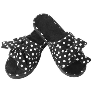 Polka Dot Slipper Sandals Open Toe Women Platform Wedge Wave Point Summer Beach Shoes