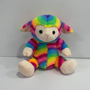 LED Glowing Rainbow Sheep Toy Stuffed Animal Colorful Night Light Up Cute Plush Doll Gifts for Decors Birthdays Kids Women, 12"