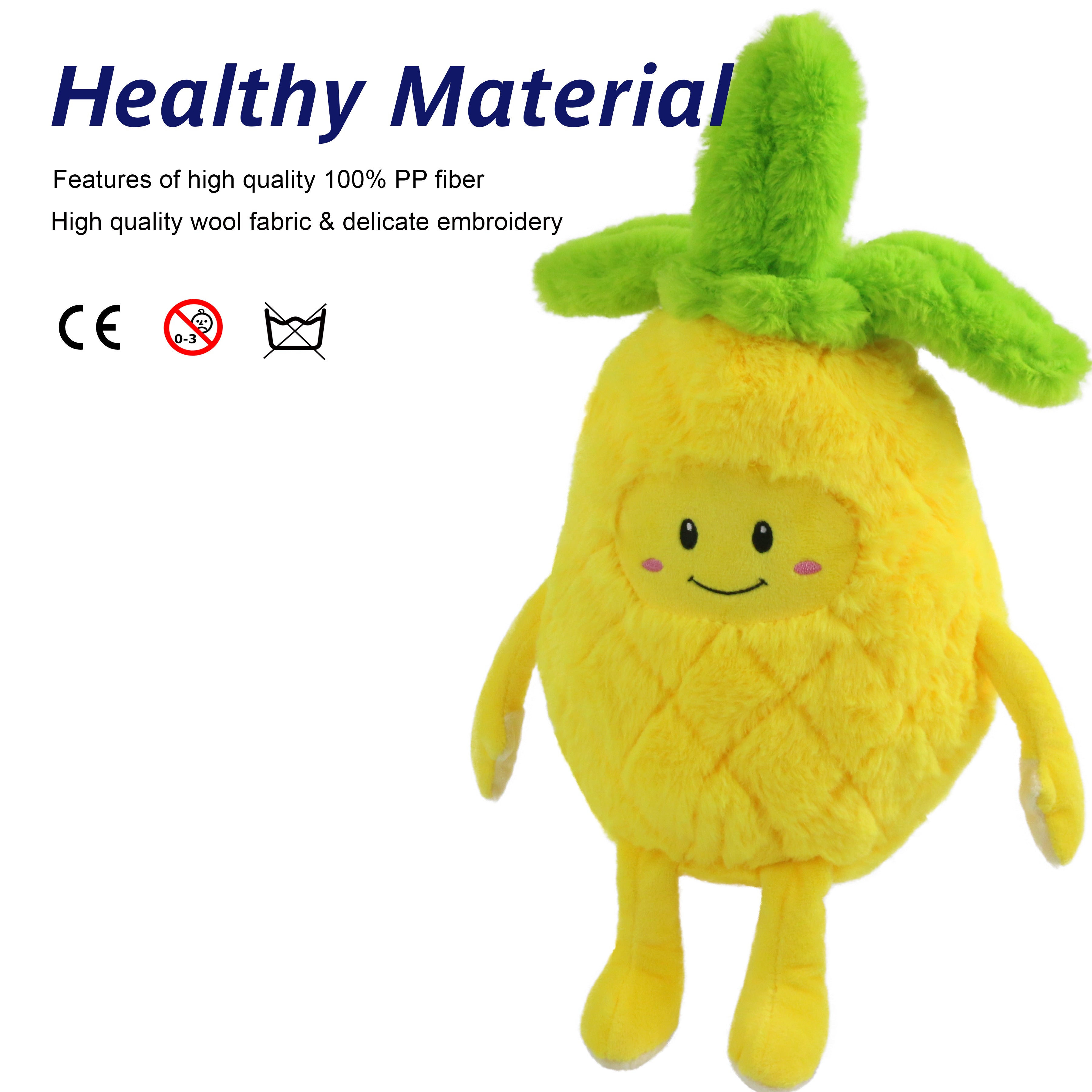 Bstaofy LED Pineapple Plush Yellow Cozy Floppy Stuffed - Glow Guards