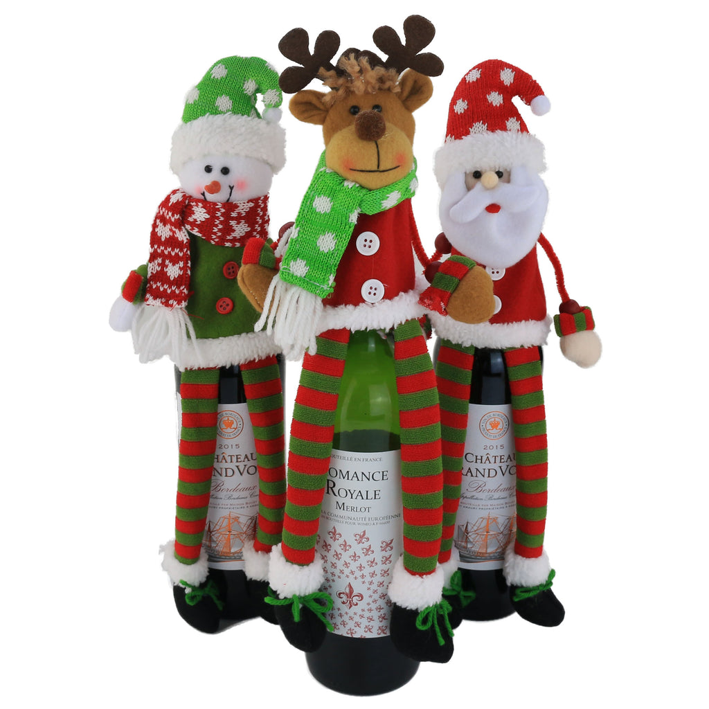 Christmas Wine Bottle Cover | Gift Set Decoration, 14 inch - Glow Guards