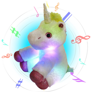 Glow Guards Light up Musical Stuffed Unicorn Soft Plush Toy , 13’’ - Glow Guards