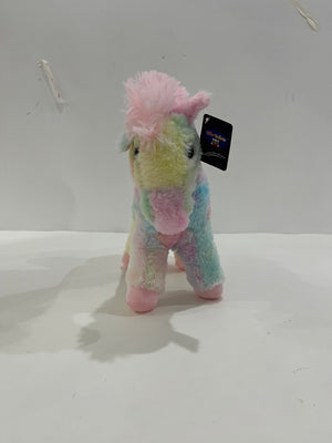 Light Up Stuffed Animal Soft LED Rainbow Horse Plush Toy Glitter Gift for Kids Boys Girls