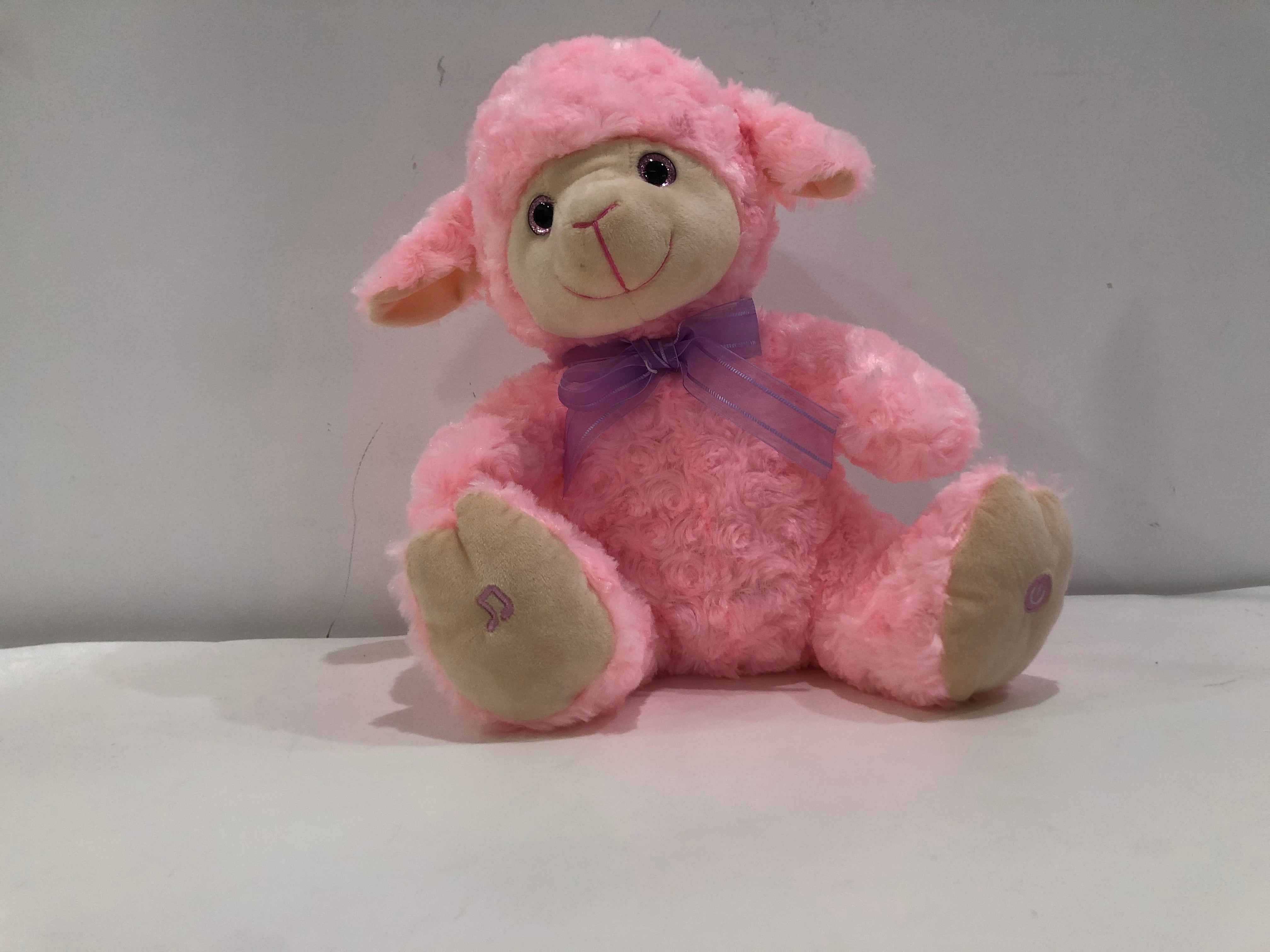 Light Up Sheep Stuffed Animals Cute Plush Toys Gifts for Boys and Girls, Pink, 12.6’’