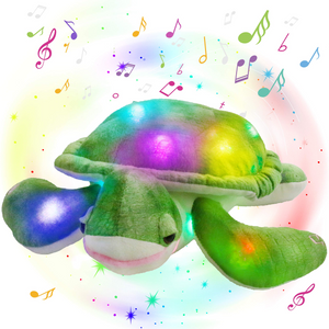 Glow Guards 14’’ Light up Musical Sea Turtle Stuffed Ocean Life Animals Soft Pillow Plush Toy - Glow Guards