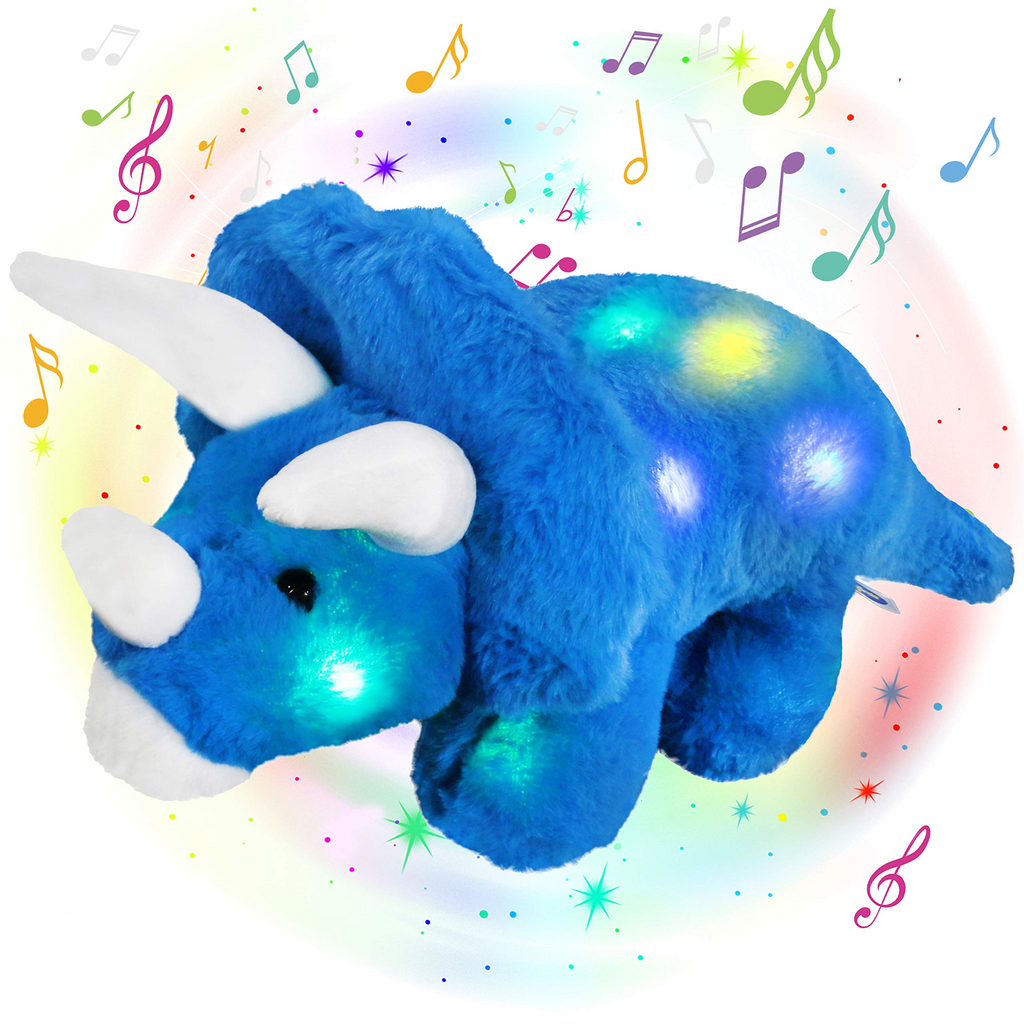 Glow Guards 16’’ Musical Light up Dinosaur Stuffed LED Soft Plush Toy - Glow Guards