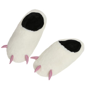 Paw Plush Slippers Non-Skid Soft Fluffy Faux Fur Claw Slip-on Funny Home Casual Shoes Fuzzy Comfy Cozy Warm Winter for Women Indoor