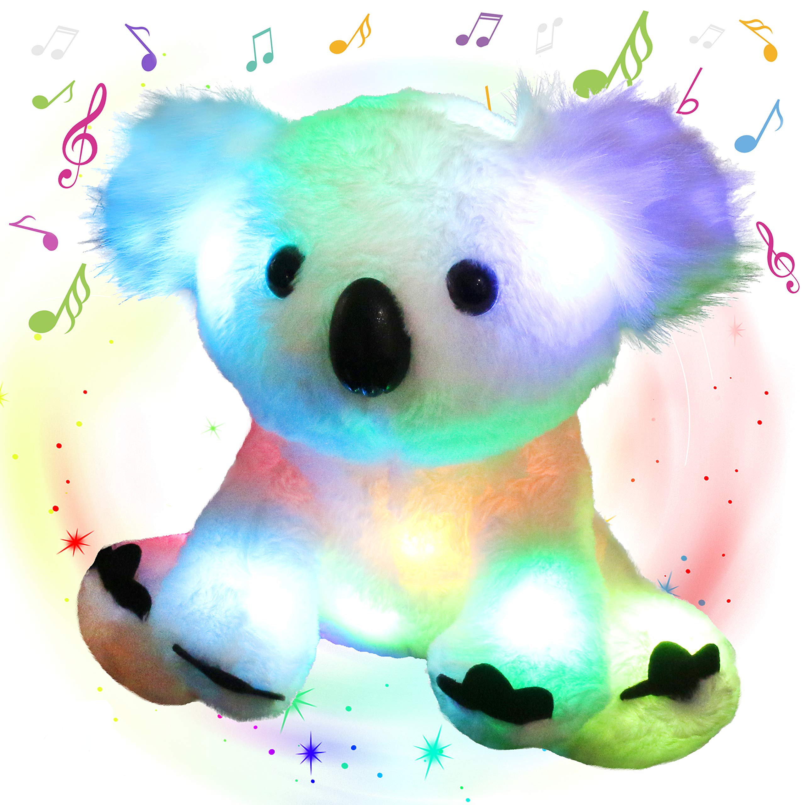 Glow Guards 10’’ Musical Light up Stuffed Koala Wildlife Soft Plush Toy - Glow Guards