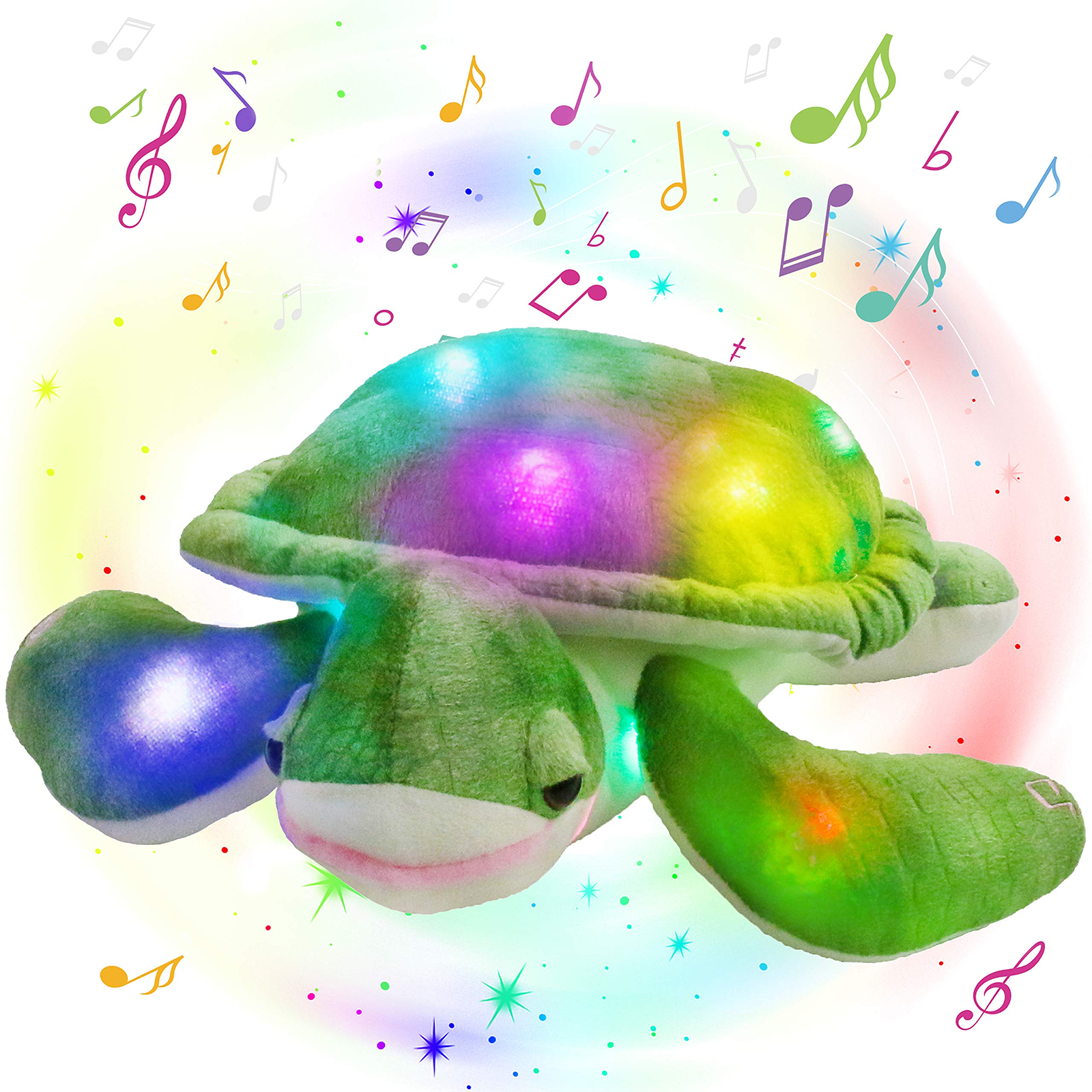 Glow Guards 14’’ Light up Musical Sea Turtle Stuffed Ocean Life - Glow Guards