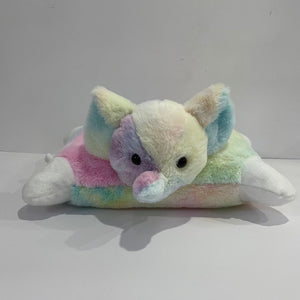 LED Musical Rainbow Elephant Stuffed Animal Creative Singing Night Light Pillow Colorful Cute Plush Soft Lovely Toy Bedtime Doll Sofa Decoration Festivals Birthday Gifts, 16"