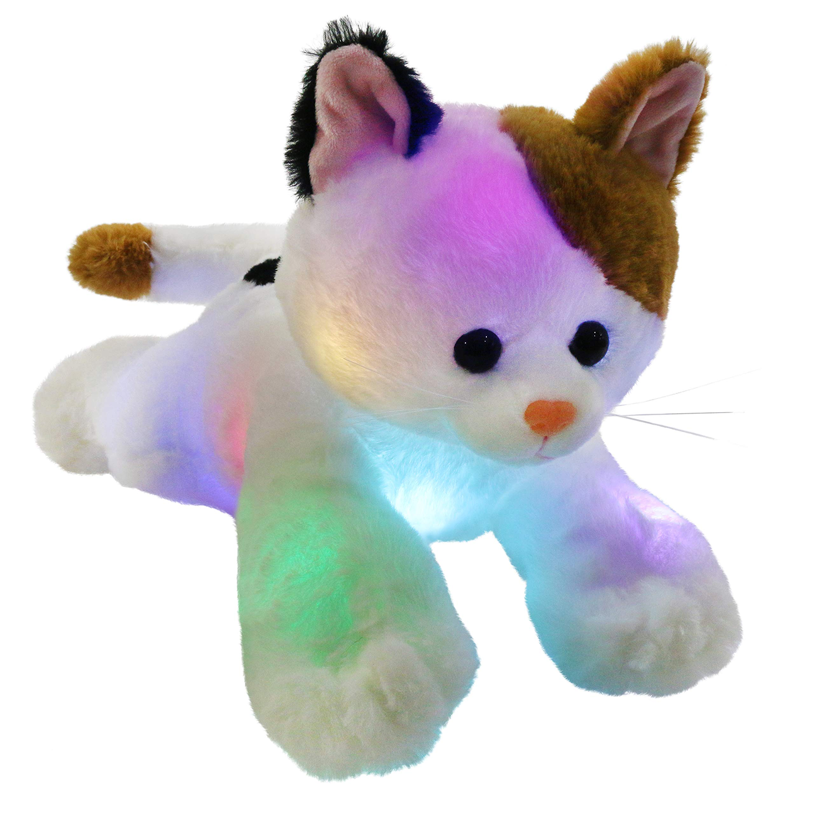 Glow Guards 15’’ Light up Stuffed Cat LED Kitty Soft Pillow - Glow Guards