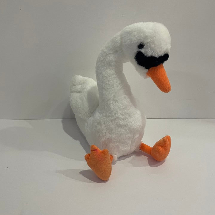 Swan Light up Repeat What You Said Interactive Cute Plush Toy Stuffed Animals White