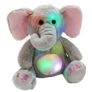 WEWILL 13'' Glow Elephant Stuffed Animals LED Cozy Soft Plush Toys - Glow Guards