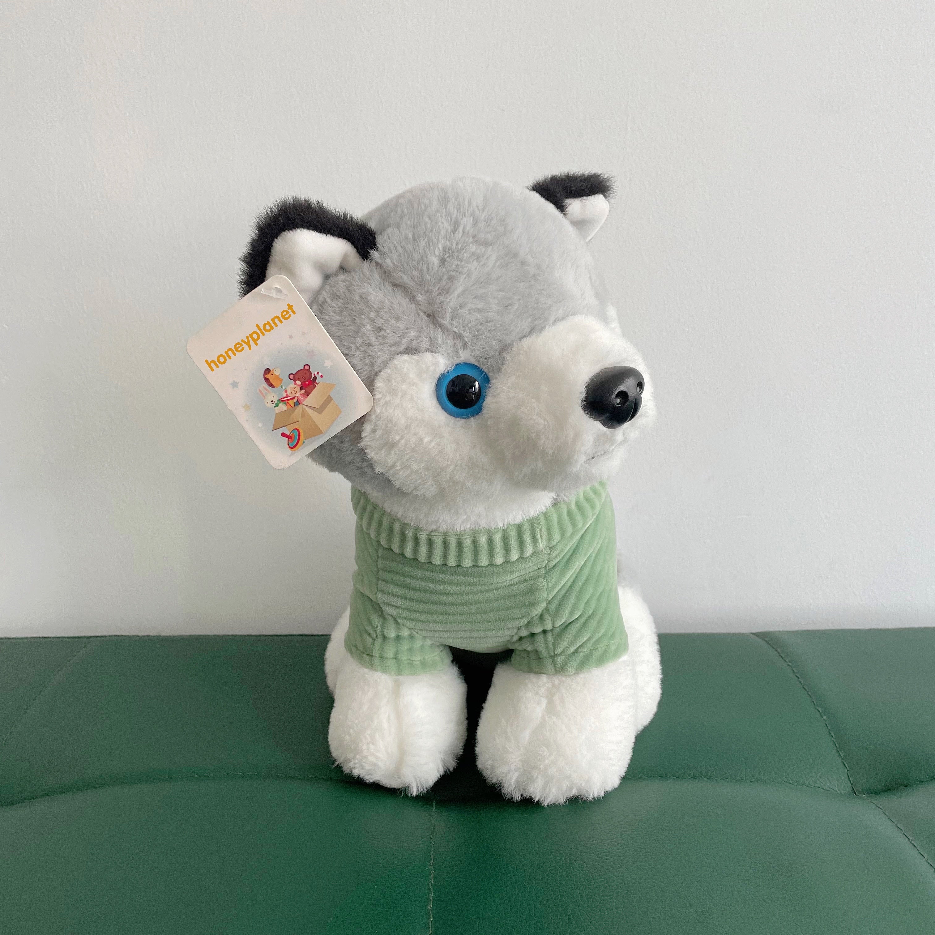 honeyplanet Plush Electronic Husky Dog, Touch Control Plush Puppy Stuffed Animal Dog Toy