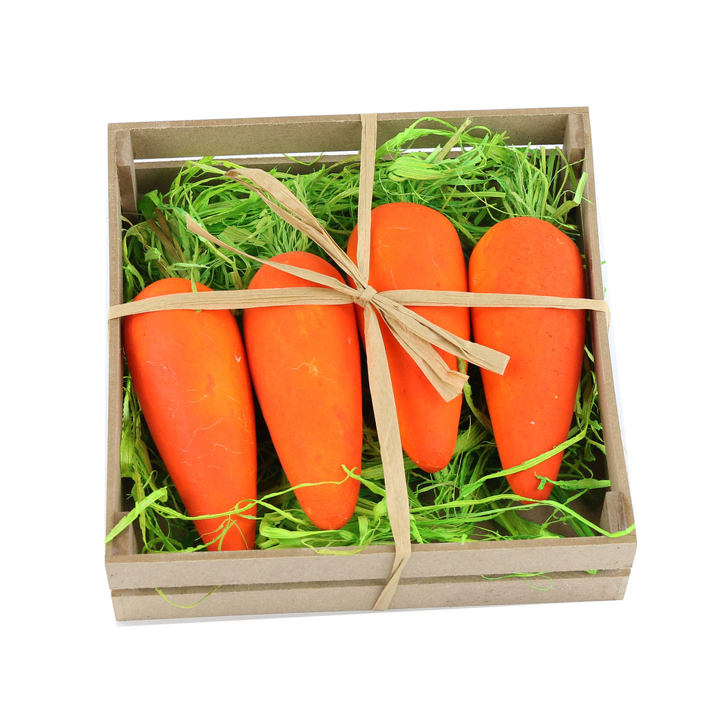 5.5'' realistic foam Easter carrot decor, 4 pcs | Bstaofy - Glow Guards