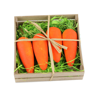5.5'' realistic foam Easter carrot decor, 4 pcs | Bstaofy - Glow Guards