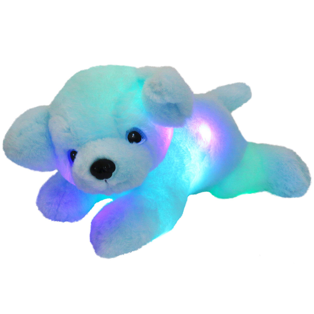 Glow Guards 15'' Light up Stuffed Puppy Dog Soft Pillow Plush - Glow Guards