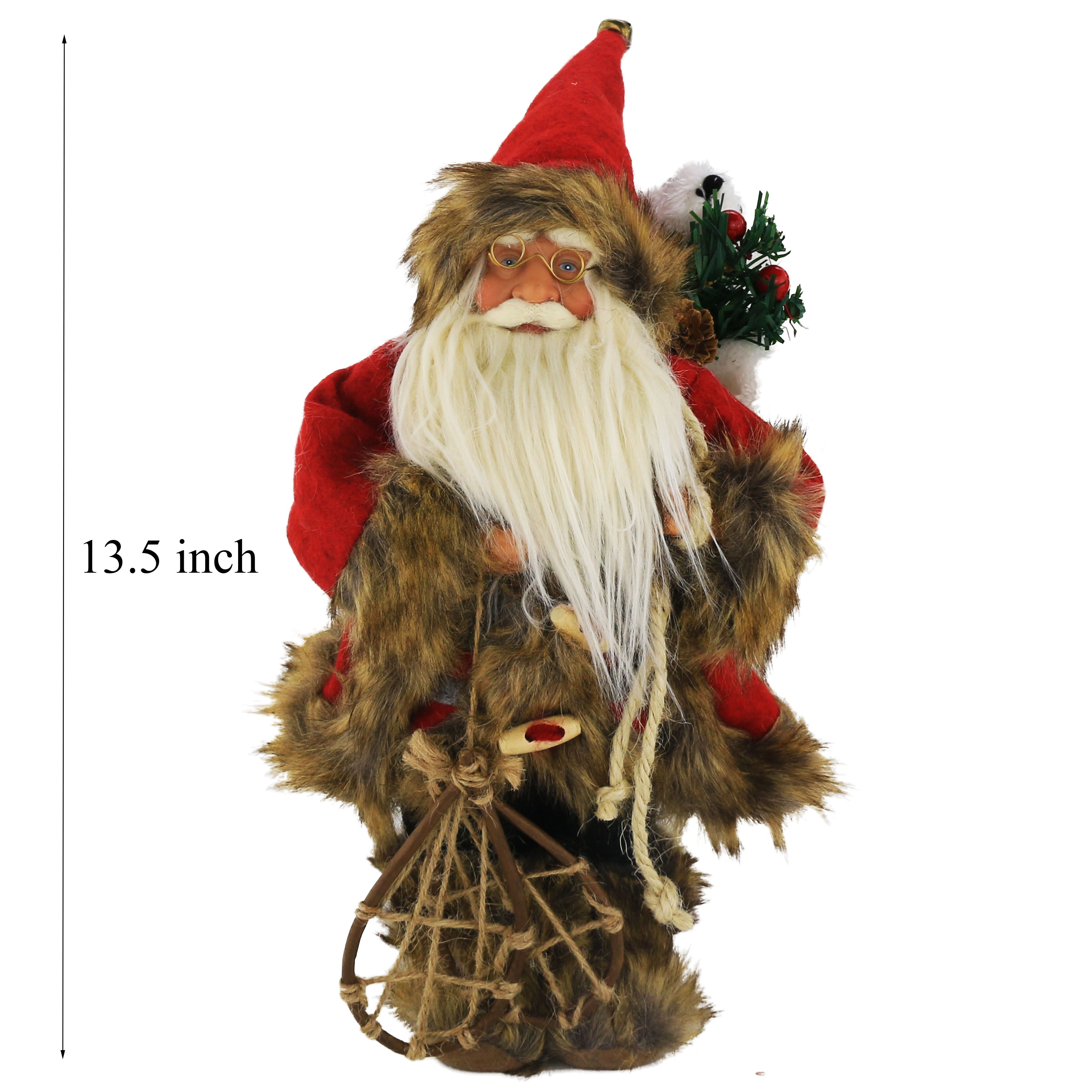 Santa Claus figure Christmas decoration 16.5'', brown | Bstaofy - Glow Guards