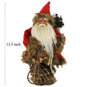 Santa Claus figure Christmas decoration 16.5'', brown | Bstaofy - Glow Guards