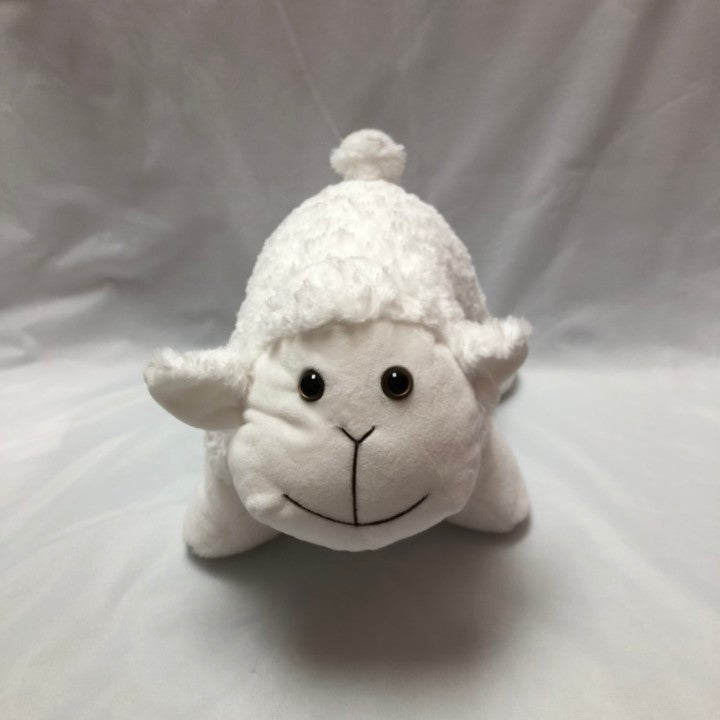 White Sheep Plush Cute Stuffed Animal Soft Hugging Pillow