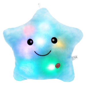 WEWILL Creative Twinkle Star Glowing LED Night Light Plush Pillows - Glow Guards