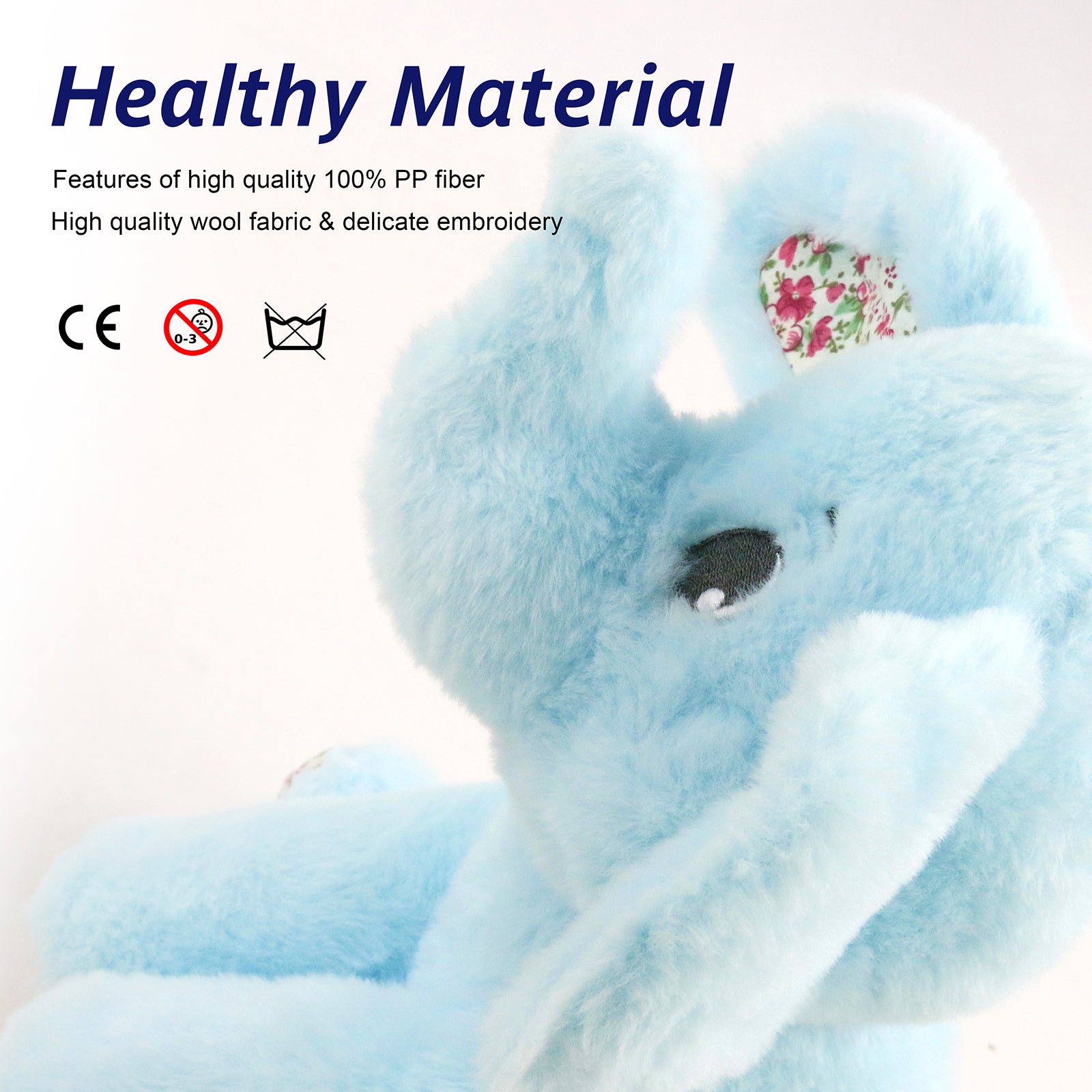 Bstaofy Light up Elephant Plush Blue Cozy Floppy LED Stuffed - Glow Guards