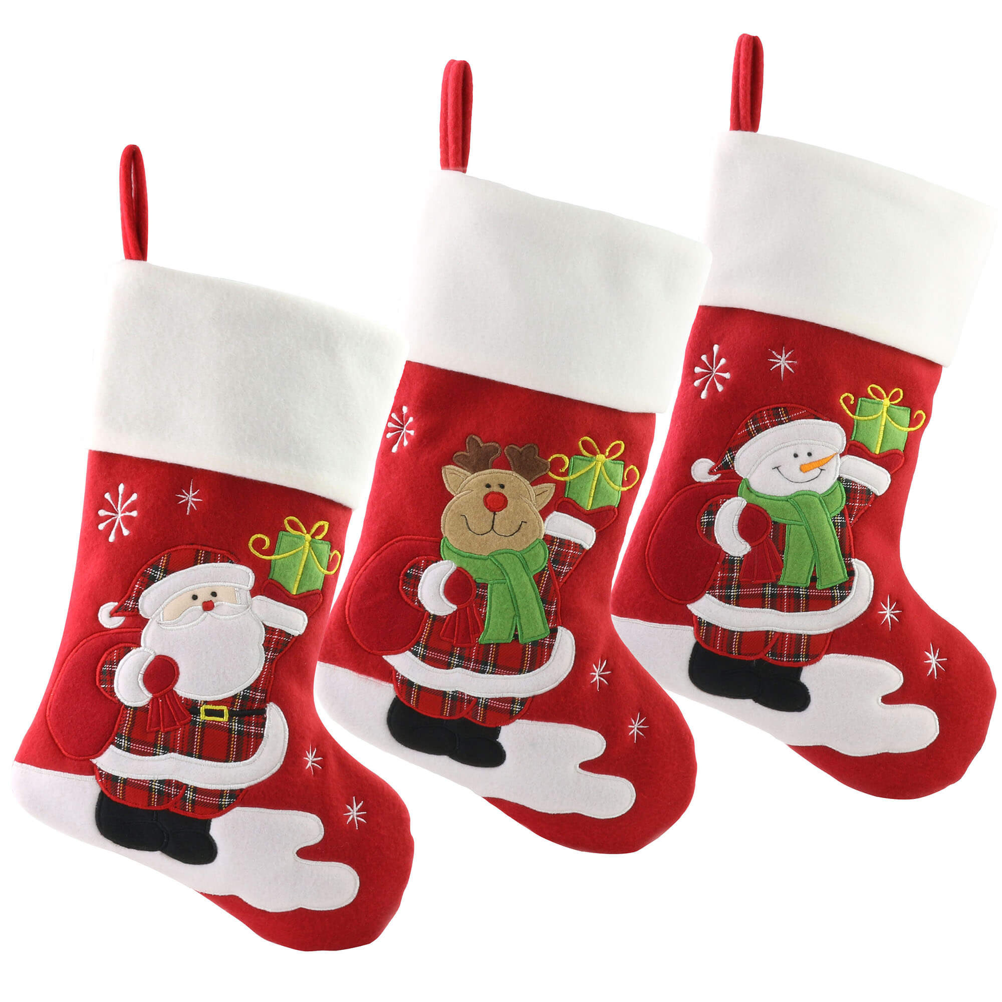 18'' Christmas stockings family set, 4 styles | Bstaofy - Glow Guards
