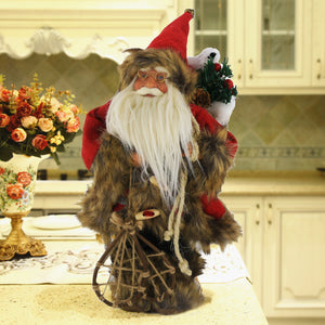 Santa Claus figure Christmas decoration 16.5'', brown | Bstaofy - Glow Guards