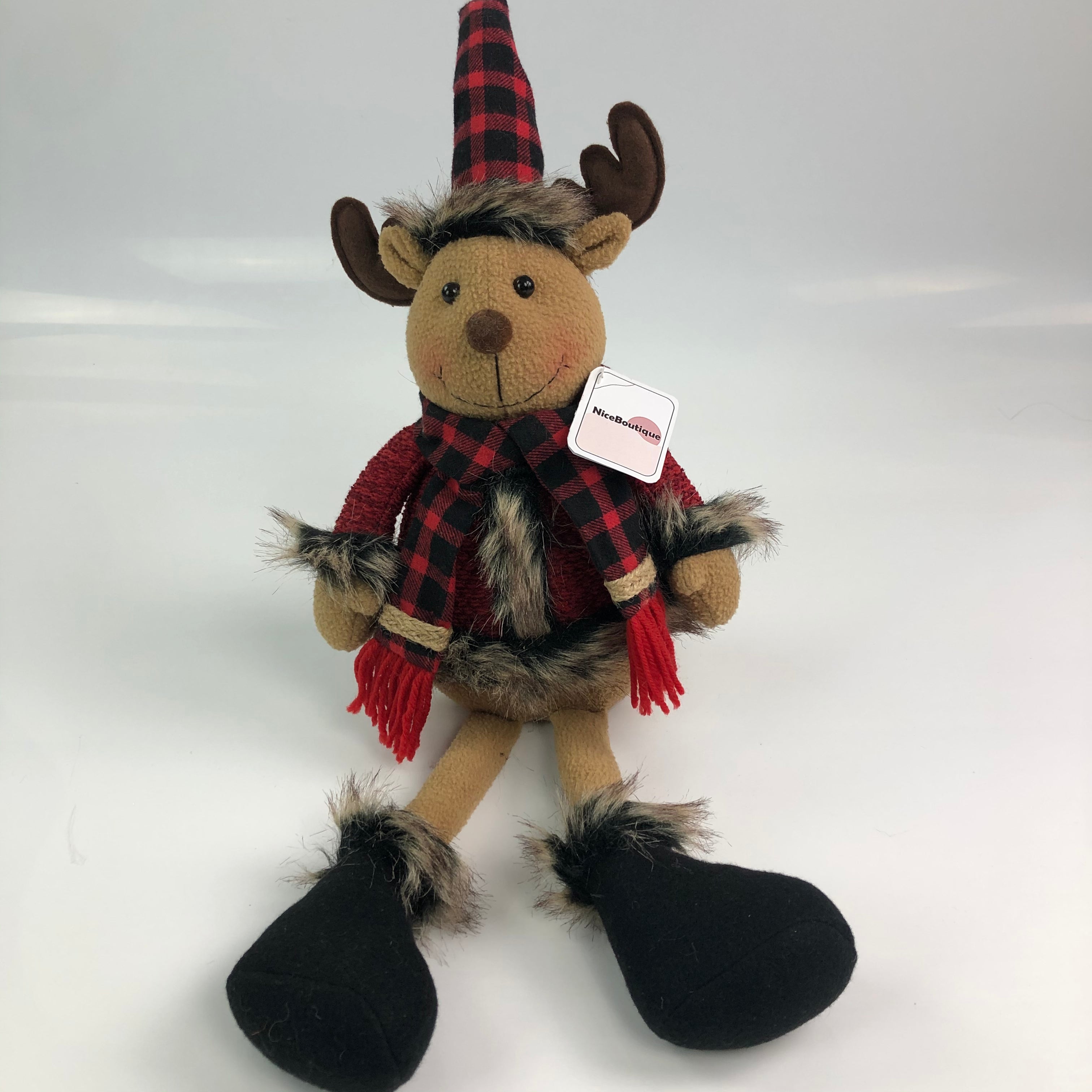 NiceBoutique Christmas Plush Stuffed Aninal Reindeer - Glow Guards