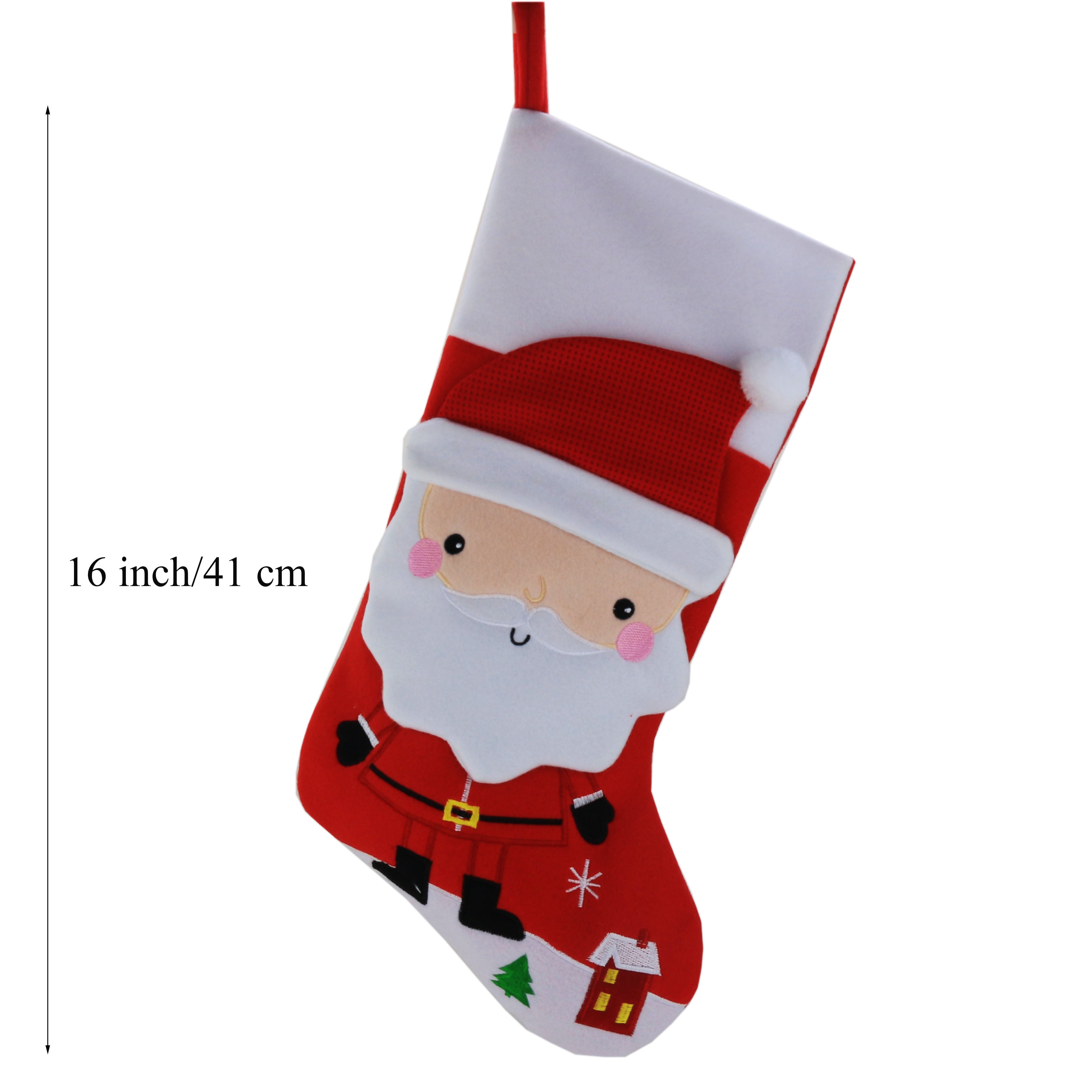 3D Christmas stockings cartoon for family, 16'', 3pcs | Bstaofy - Glow Guards