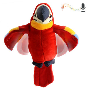 Talking Parrot Repeat What You Say Speaking Stuffed Animal Bird Interactive Toy, 9'' | Houwsbaby - Glow Guards