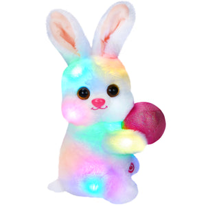 Athoinsu 14’’ Light up Stuffed Bunny Soft Plush Toy - Glow Guards
