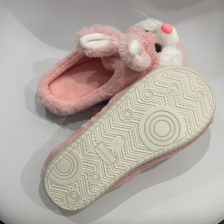 Classic Bunny Slippers for Women Funny Animal Slippers for Girls Cute Plush Rabbit Slippers