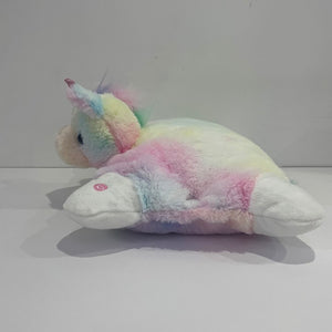 Rainbow Unicorn Stuffed Animal Pillow Cute Plush Soft Lovely Colorful Toy Bedtime Doll Sofa Decoration Festivals Birthday Gifts, 16"