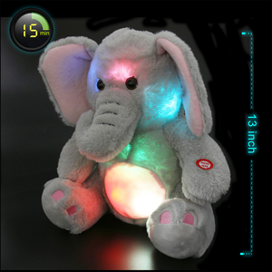 WEWILL 13'' Glow Elephant Stuffed Animals LED Cozy Soft Plush Toys - Glow Guards