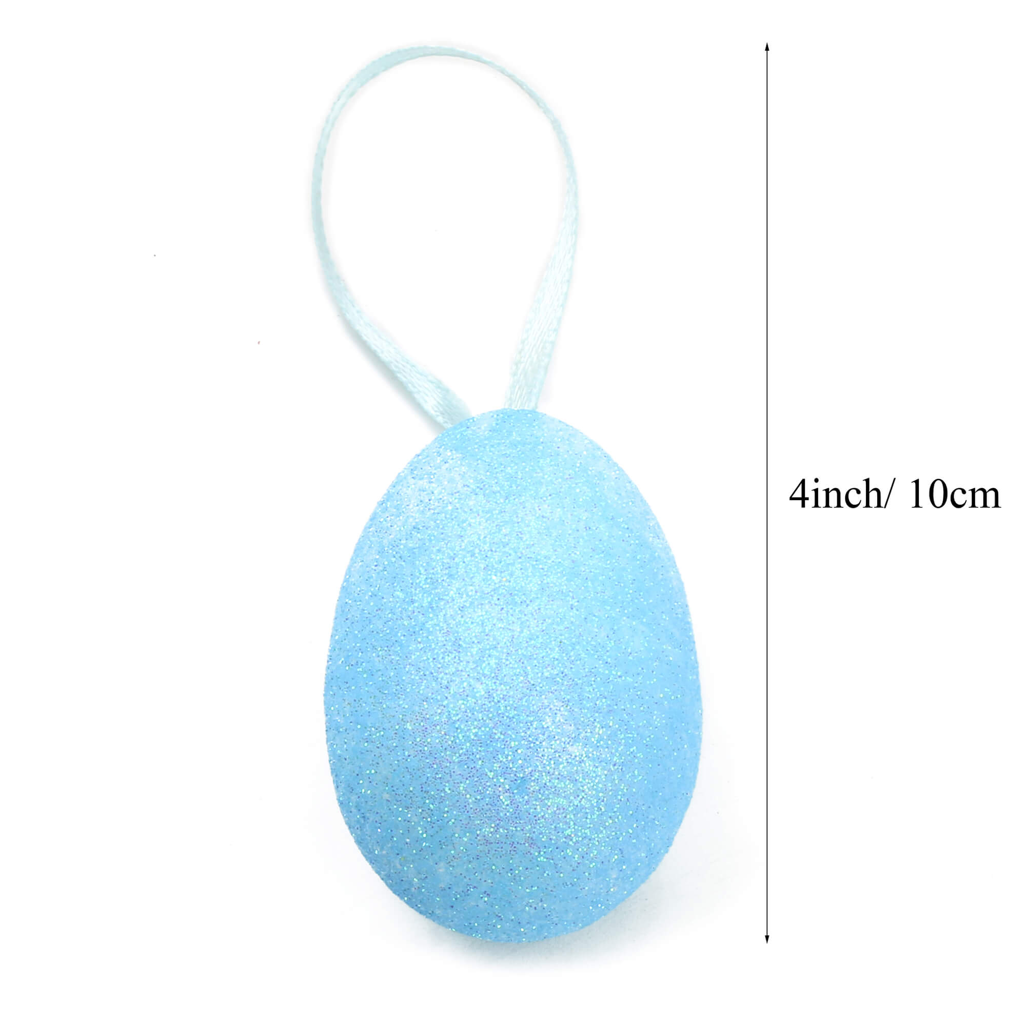 8 pcs Easter foam eggs  glitter decor hang ornament, 2.5'' | Bstaofy - Glow Guards