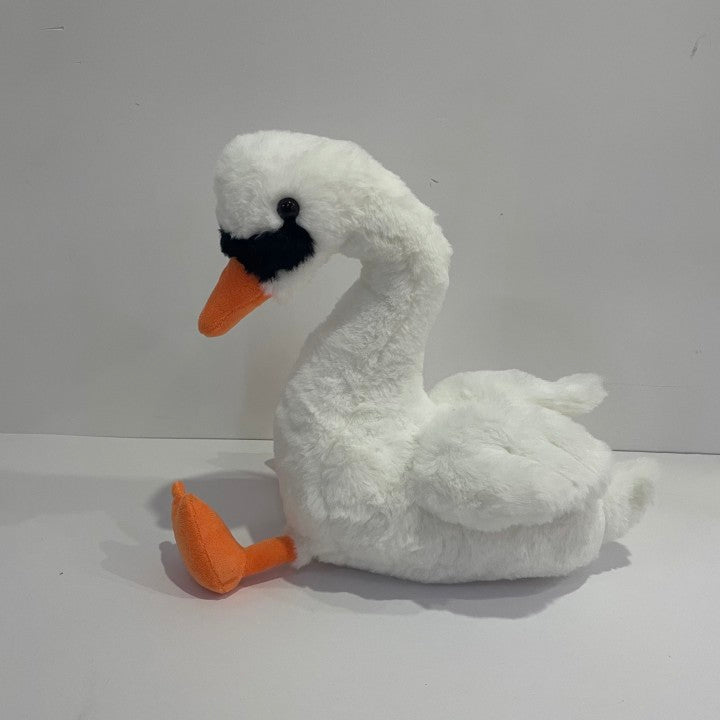 Swan Light up Repeat What You Said Interactive Cute Plush Toy Stuffed Animals White