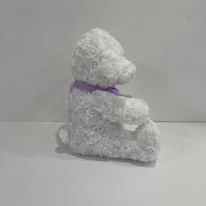 LED Glowing Sheep Toy White Rose Velvet Stuffed Animal Colorful Night Light Up Cute Plush Soft Doll Gifts for Decors Birthdays Kids, 13"