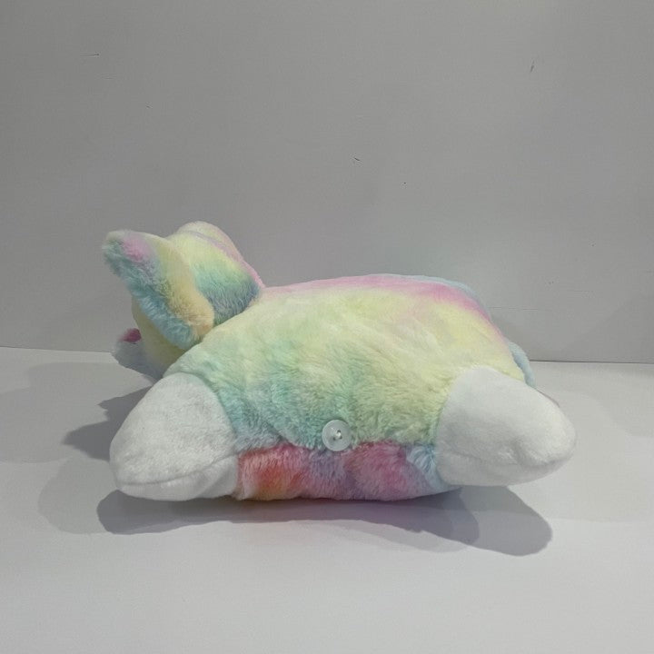 LED Musical Rainbow Elephant Stuffed Animal Creative Singing Night Light Pillow Colorful Cute Plush Soft Lovely Toy Bedtime Doll Sofa Decoration Festivals Birthday Gifts, 16"