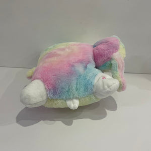 Rainbow Dog Stuffed Animal Pillow Cute Plush Soft Lovely Colorful Toy Bedtime Doll Sofa Decoration Festivals Birthday Gifts, 16"