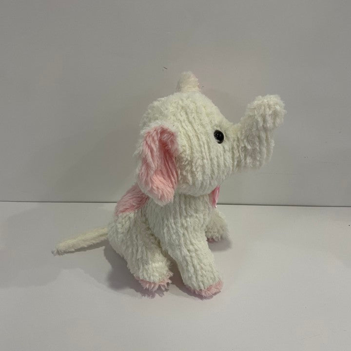 LED Light up Elephant Stuffed Animal Colorful Cute Soft Plush Floppy Toy Night Glow in the Dark Winter Christmas Birthday Gifts for Kids Toddlers, White, 10''